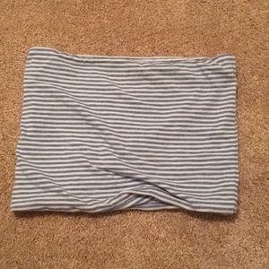 Brandy melville light blue striped tube top